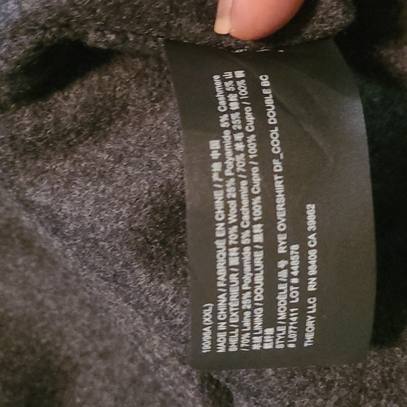 Theory 'Brand New' Men's Black Rye Overshirt DF - Picture 13 of 17